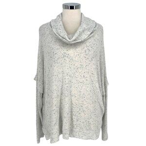 Postmark Anthropologie Lassen Cowl Neck Pullover Sweater Ivory Blue Size Large